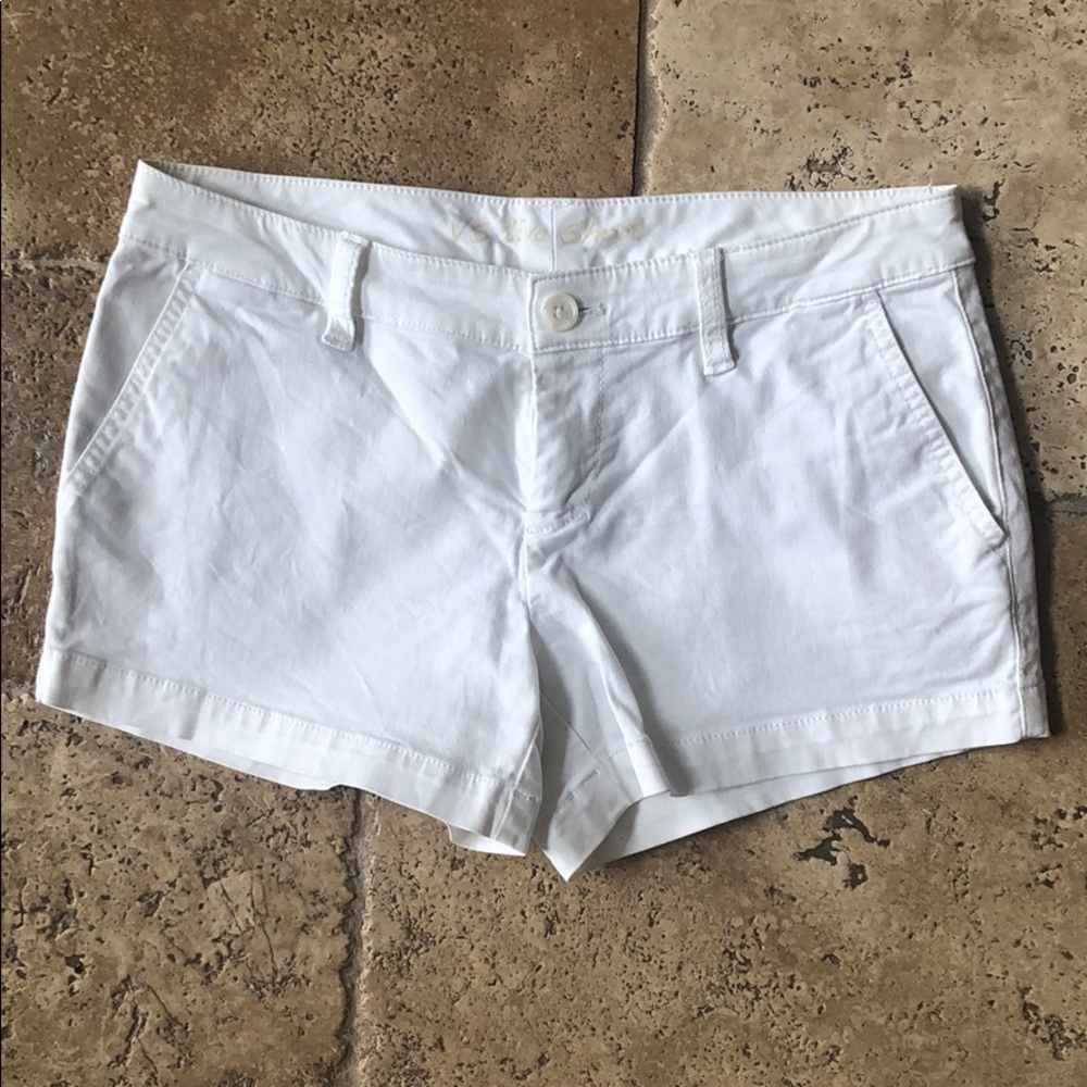 White Chino Shorts w/ back pockets